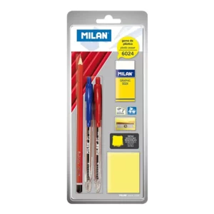 BLISTER CRAYONS/STYLOS/GOMME/POST IT/TAILLE C. REF.BYM80064 - MILAN