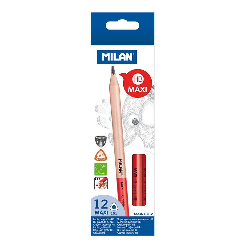 CRAYONS GRAPHITE MAXI HB BOÎTE 12 REF.0712612 - MILAN
