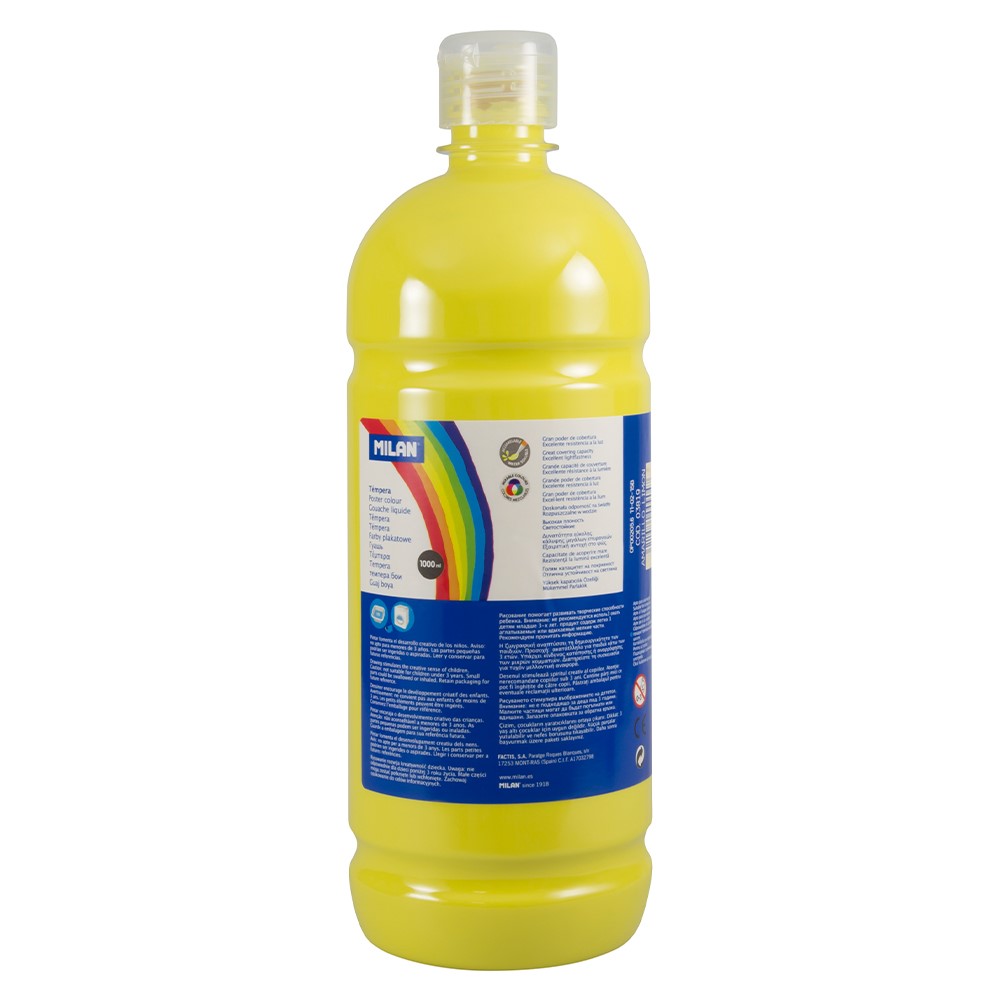 GOUACHE BOUTEILLE DE 1000ml JAUNE REF.03820 - MILAN