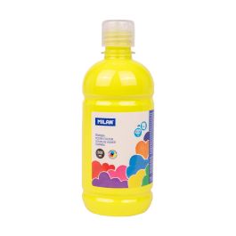 GOUACHE BOUTEILLE DE 500ml JAUNE CITRON REF 03619 - MILAN -