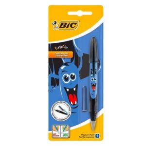 STYLOS PLUME FOOT + CHARGE-BLISTER1 EASYCLIC POINTE MOYENNE - BIC