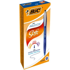 STYLO BILLE ATLANTIS MEDIUM 1MM BLEU BTE DE 12 - BIC