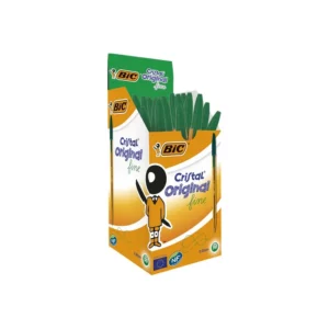 STYLOS BIC CRISTAL ORIGINAL PTE FINE BTE DE 50 VERT
